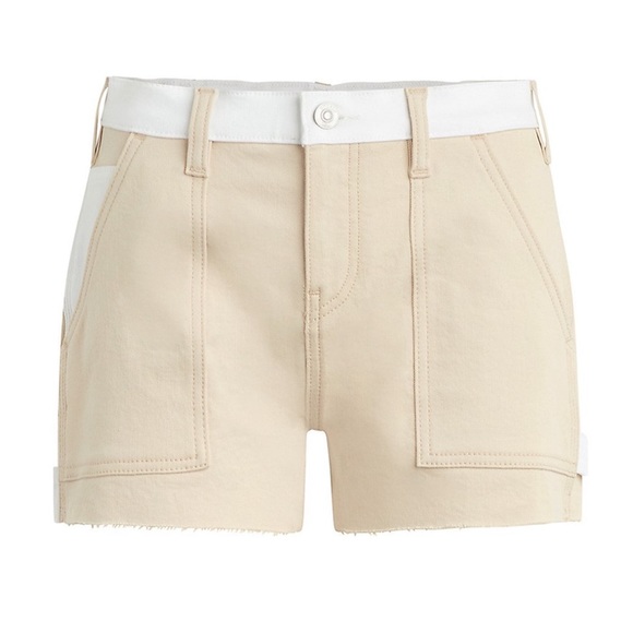 Hudson Jeans' Color Blocked Carpenter shorts w/raw hem - Picture 2 of 12